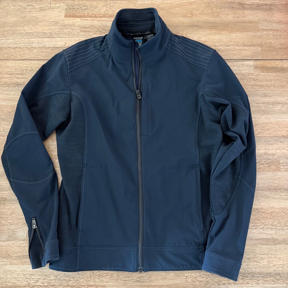 Kuhl Interceptr Jacket Mens Medium Blue Full Zip Softshell RN108846